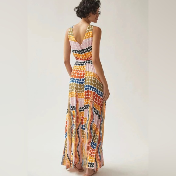 Anthropologie The Odells Dot-Printed Maxi Dress Size XS. B17 - Picture 4 of 11